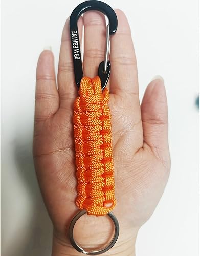 Miniatura 3 de BRAVESHINE Llavero de paracaídas con clip para mosquetón, anillo en D, gancho para cochecito para botella de agua, llaves, mochilas, hombres, mujeres