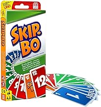 Mattel Games 52370 Skip-Bo Kartenspiel und Familienspiel geeignet für 2 - 6 Spieler, Spiel ab 7 Jahren