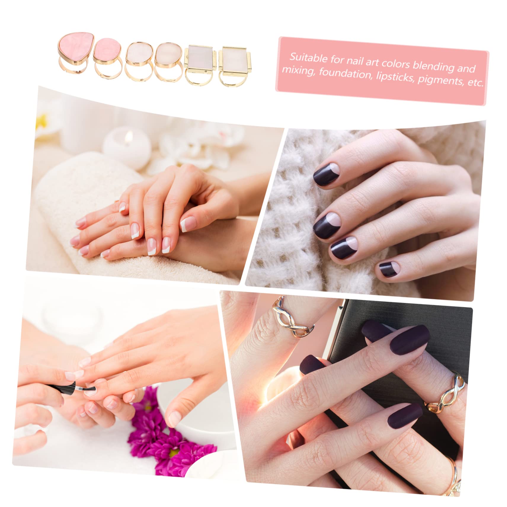 Healvian 30pièces Palette De Mélange Pour Vernis à Résine De Manucure Avec Anneau Pratique Pour Art