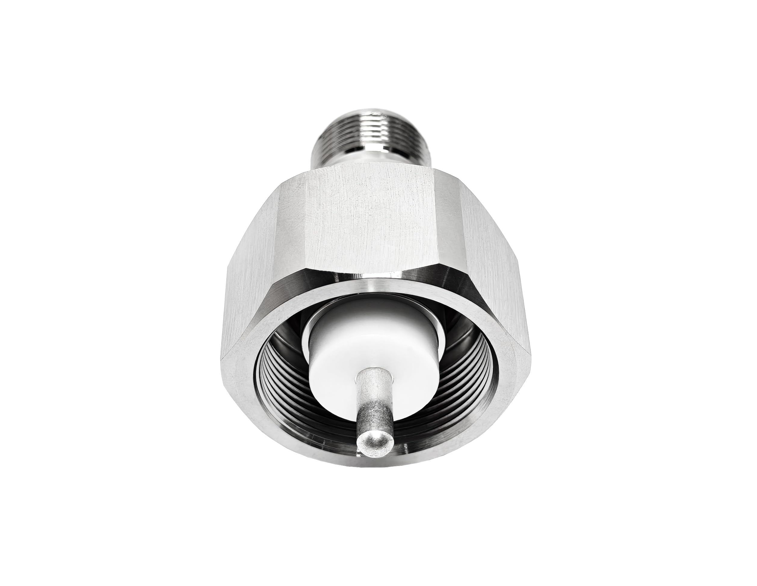 Adaptateur coaxial Haute Tension LC mâle vers connecteur Femelle HN – 50 Ohm, DC-6 GHz, Laiton plaqué tri-Alliage