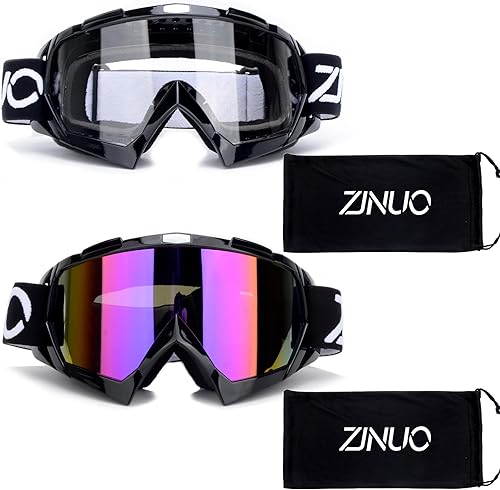 Gafas de motocross, paquete de 2 gafas ATV para motocross, todoterreno, motocicletas, carreras MX UTV