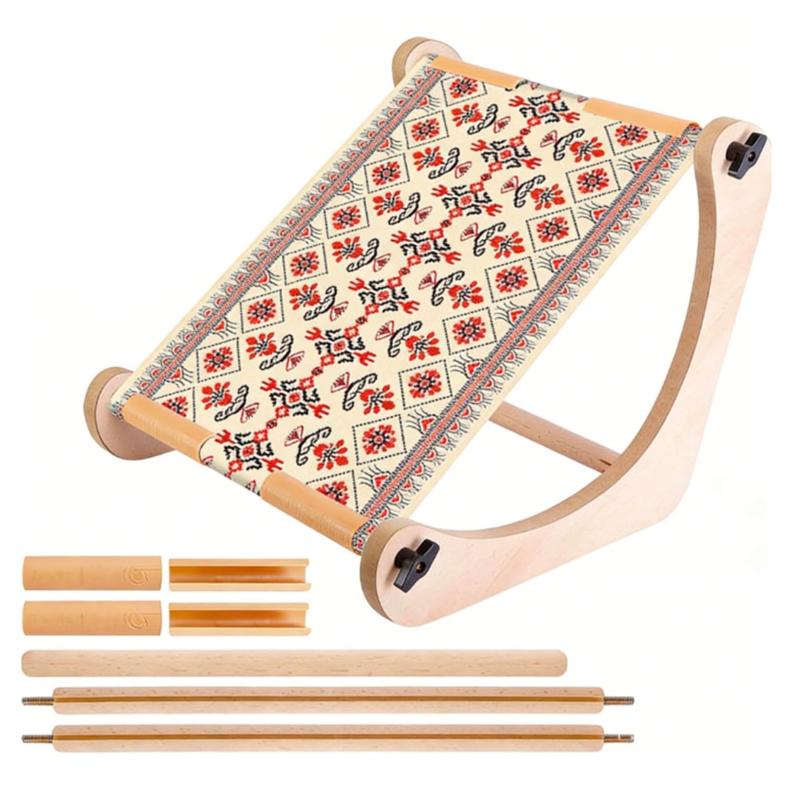 Regulowany Stojak Do Haftu, Uchwyt Do Tamborka Do Haftu Krzyżykowego, Drewniany Stojak Do Haftu Na Kolana Lub Na Stół Do Haftu Krzyżykowego I Needlepoint