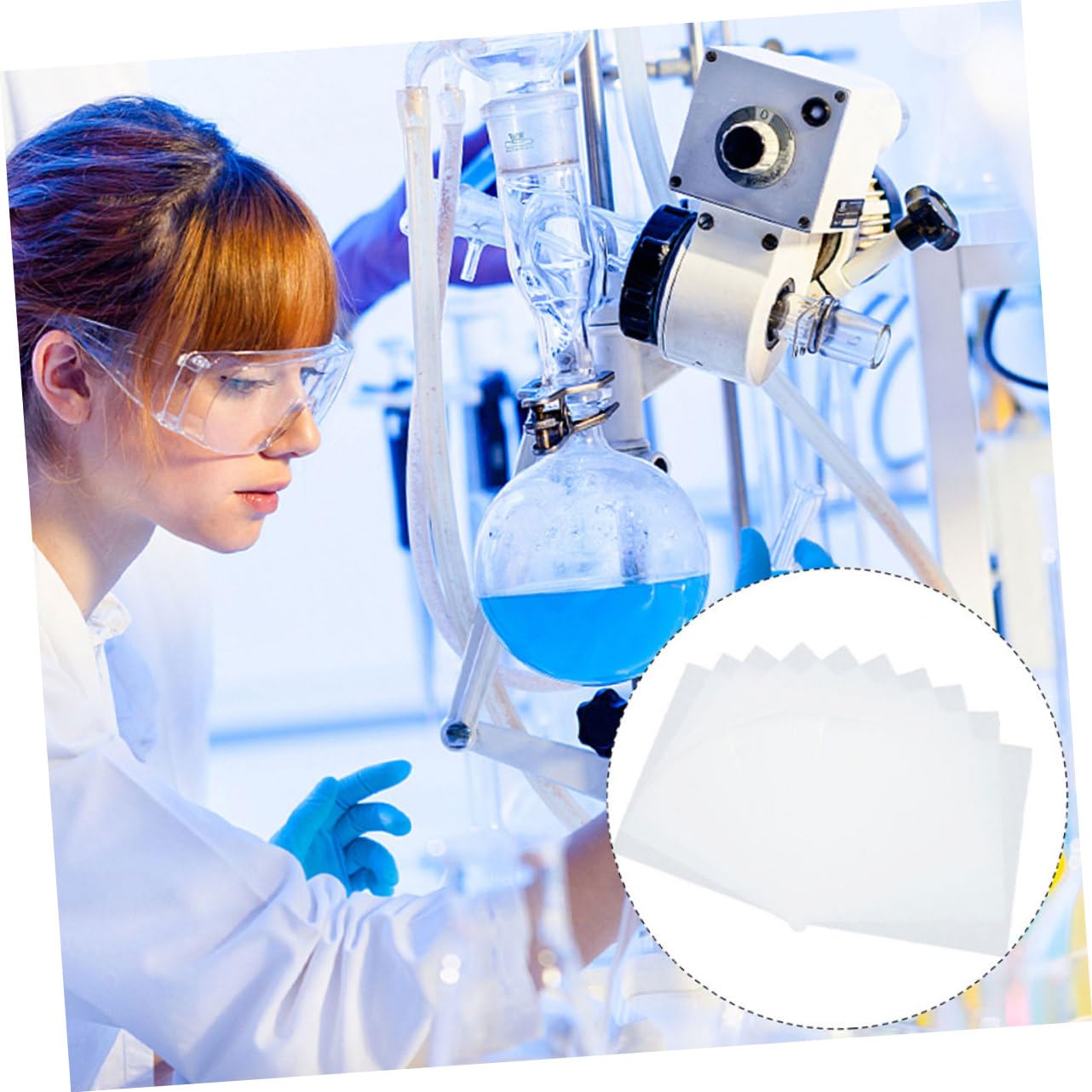 SOLUSTRE 12 Sheets Qualitative Filter Papers Assorted Speeds Medium Absorbent Papers for Scientific Research Food Safe