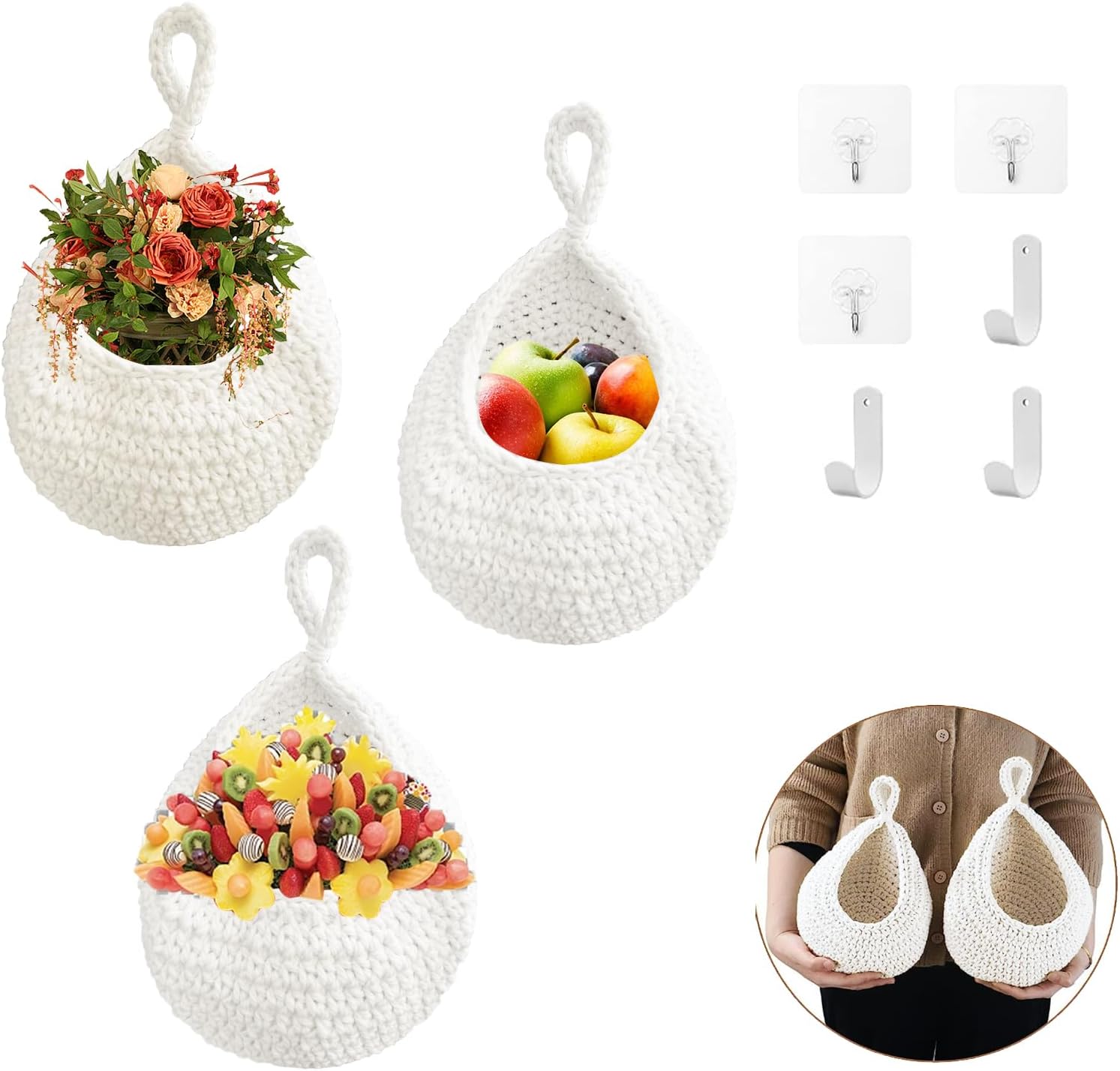 Hanging Basket Organizer for kitchen Holder Fruit Vegetable