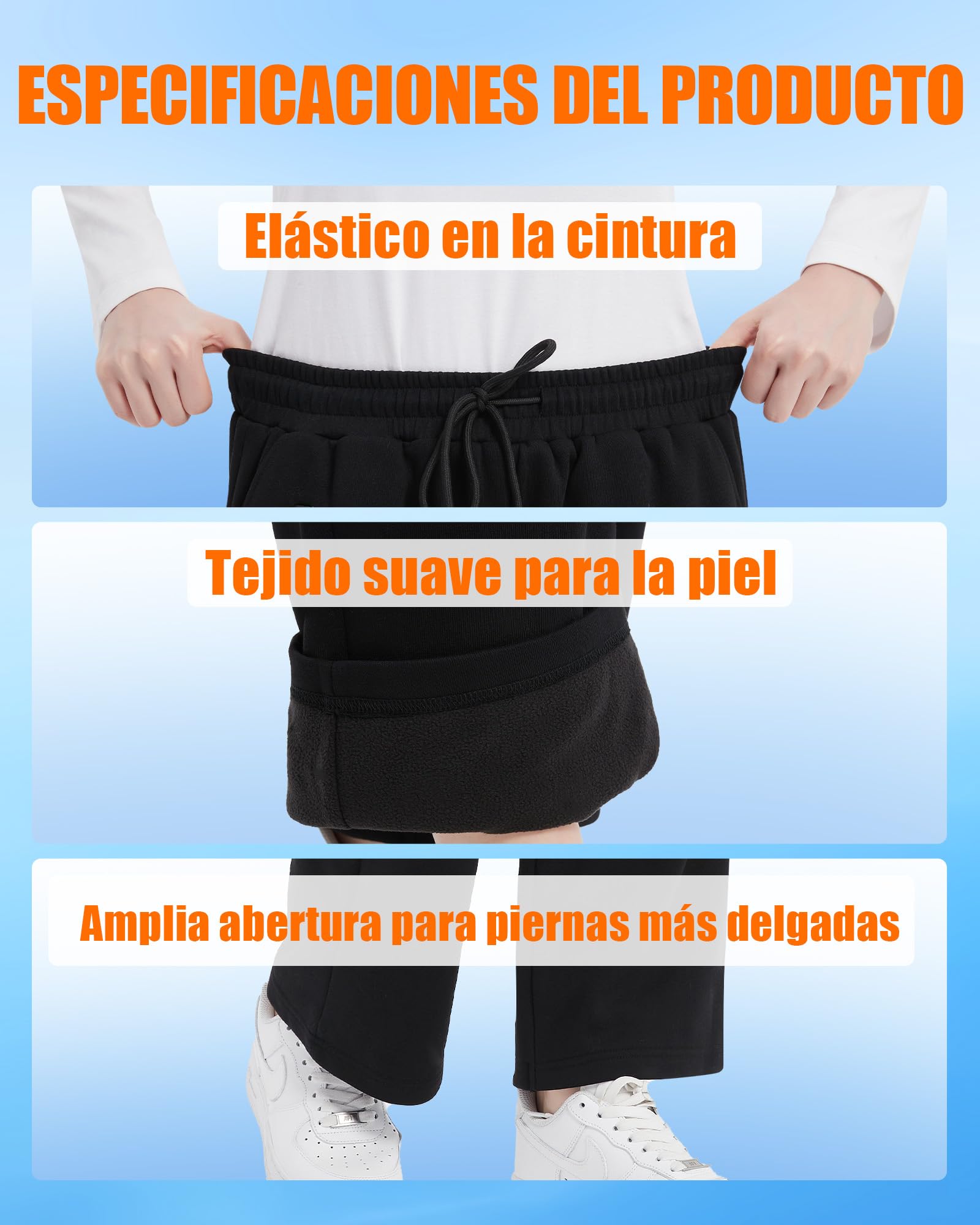 Pantalones Calefactables Hombre Mujer Batería 7,4V 10000mAh 5 Zonas Calor Fibra Carbono