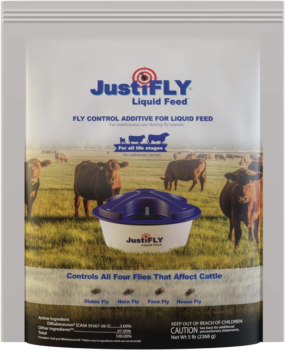 JustiFLY Liquid Feed Cattle Fly Control, 5 lb Controls