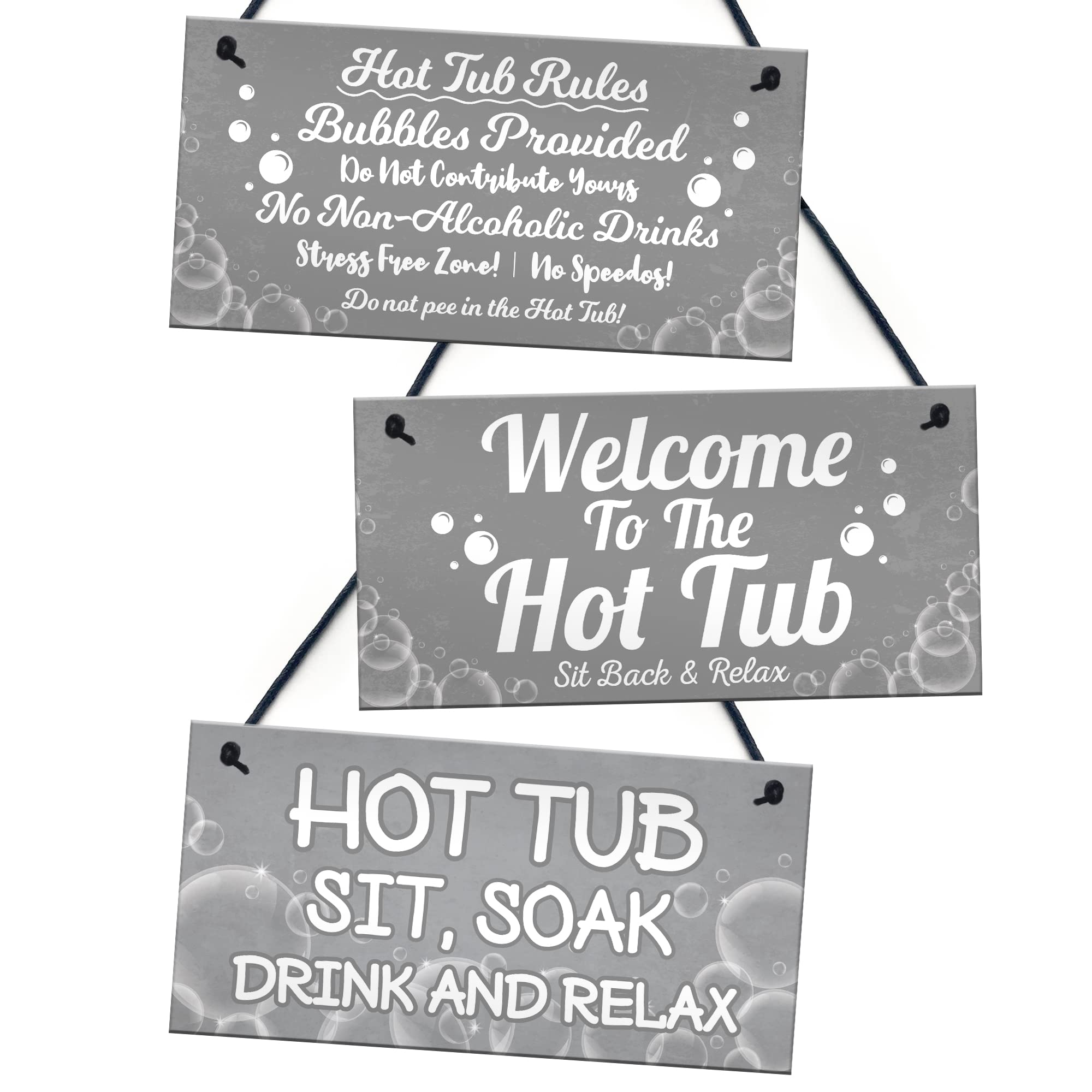 Red Ocean Hot Tub Rules Sign For Outside Grey Colour Scheme Hot Tub Signs For Garden Shed Summerhouse Home Decor Hot Tub Accessories