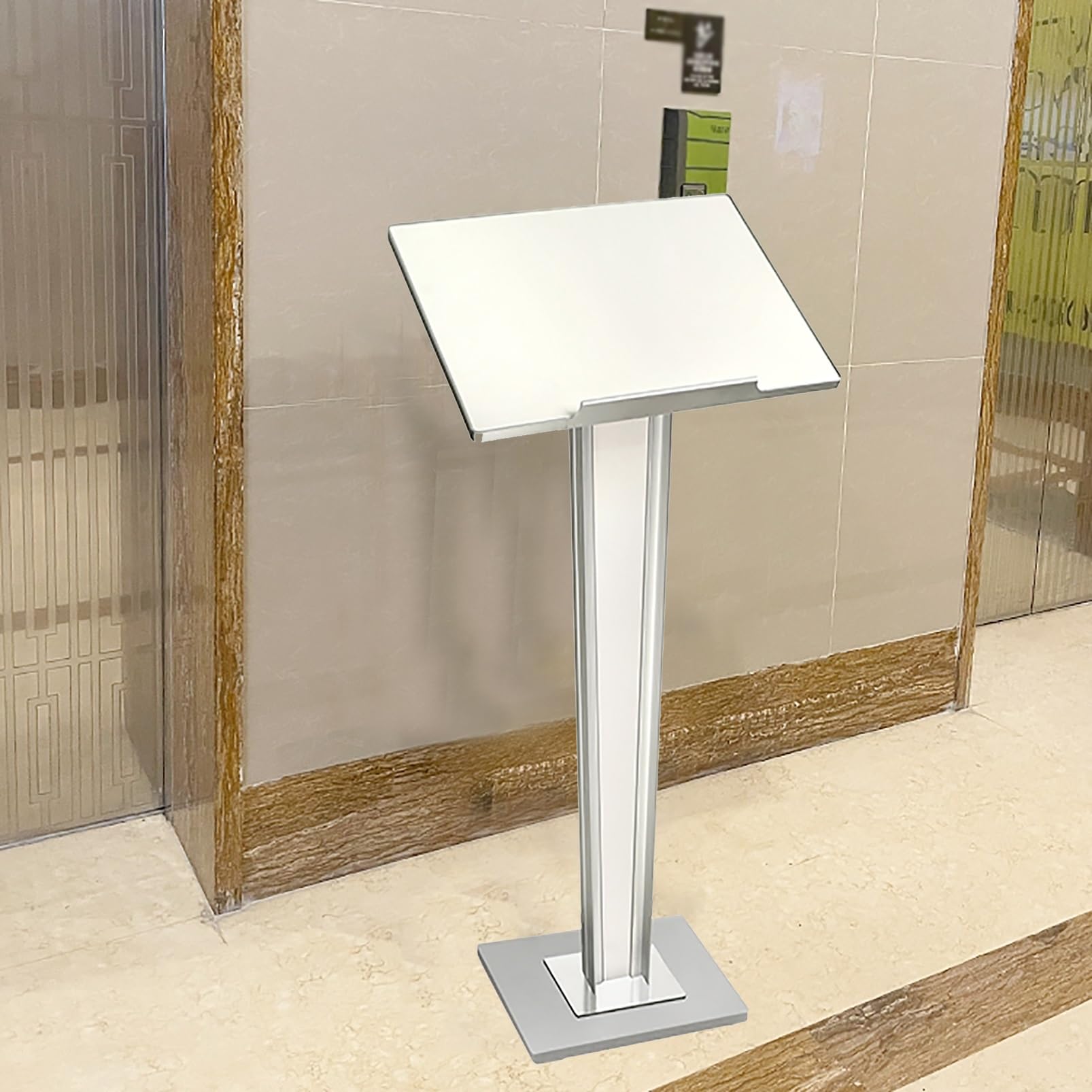 Tragbarer Podium-Ständer, Tischpult für Kirche, Klassenzimmer, Büro und Veranstaltungen, höhenverstellbar, Präsentationsständer für Lehrer, Redner, Hochzeiten und Restaurants