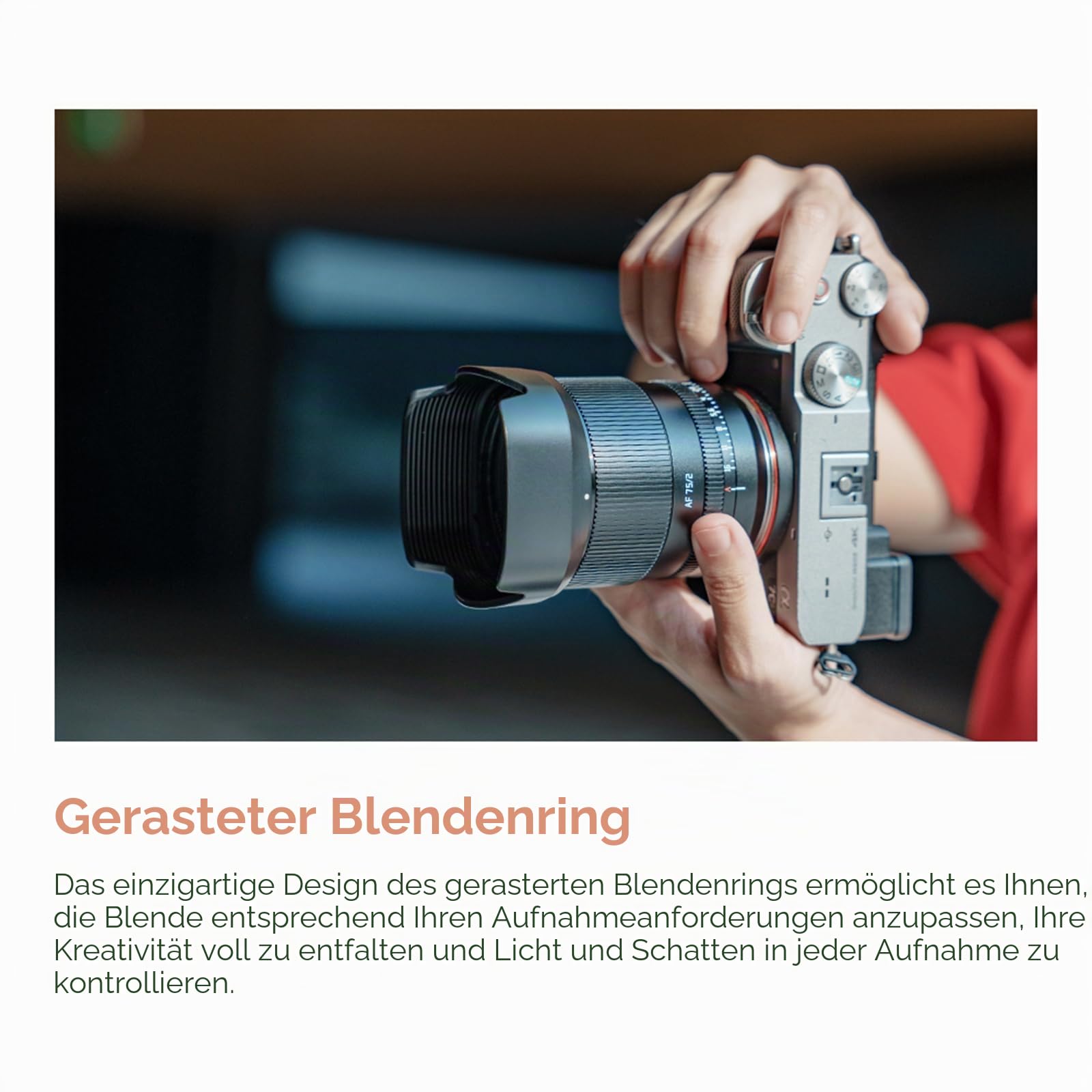 TTARTISAN 75 mm F2 AF Objektiv für L-Mount Full Frame Autofokus Prime Portrait Objektive (L, Schwarz)