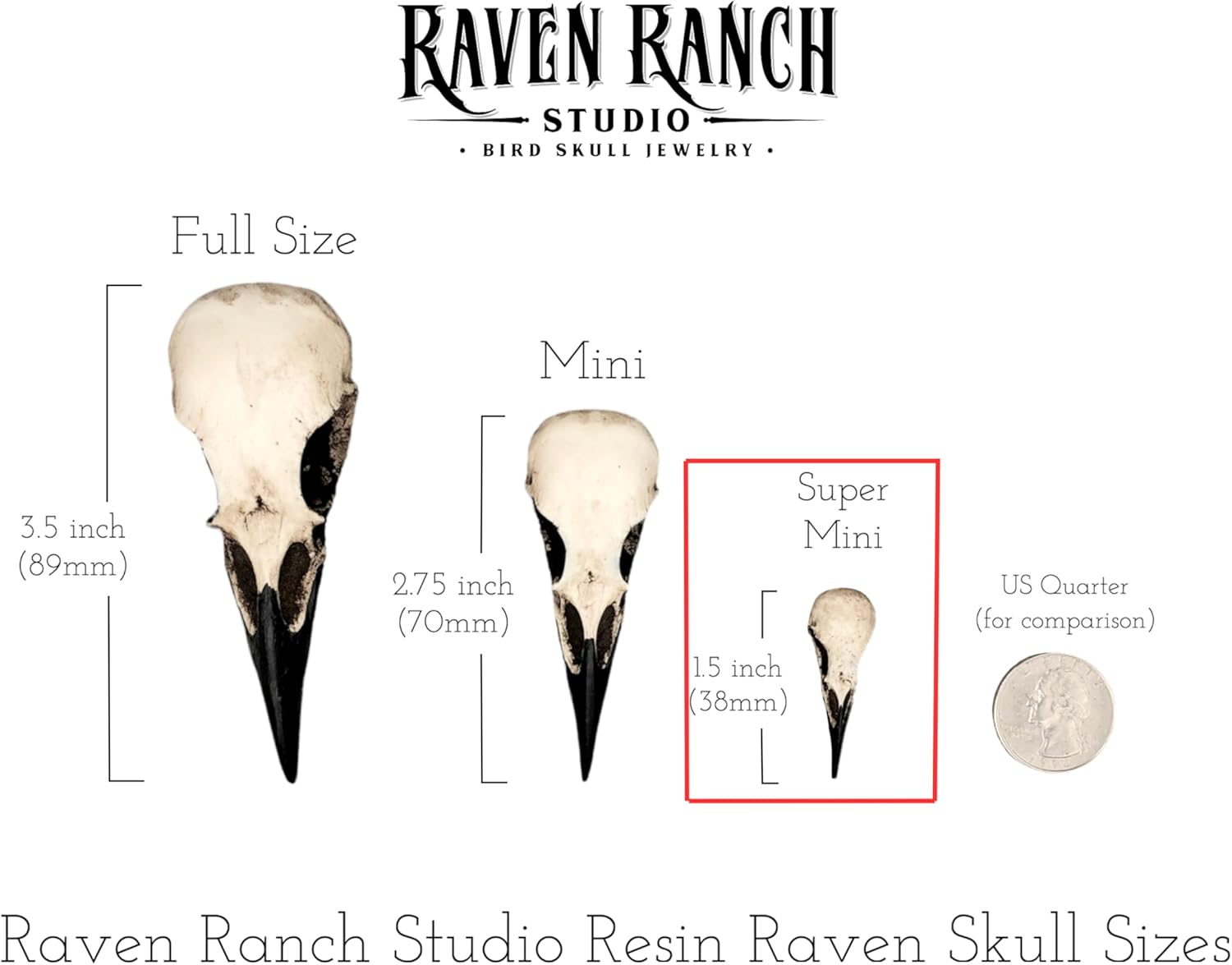 Raven Skull Dangle Earrings Resin Bird Skulls, Super Mini Charms