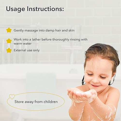 Miniatura 5 de Champú y gel de baño para niños 2 en 1, fácil de desenredar 3+ - Sin desgarros, hipoalergénico, 97.5% natural, vegano cuidado suave para el cabello