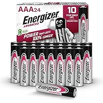 Energizer Advanced – Pile AAA (Confezione da 24) – Batterie Alcaline 1,5 V – Potenza Che Dura 100% Di Extra Durata – Made in EU – 0% imballaggio privo di plastica (Esclusiva Amazon)