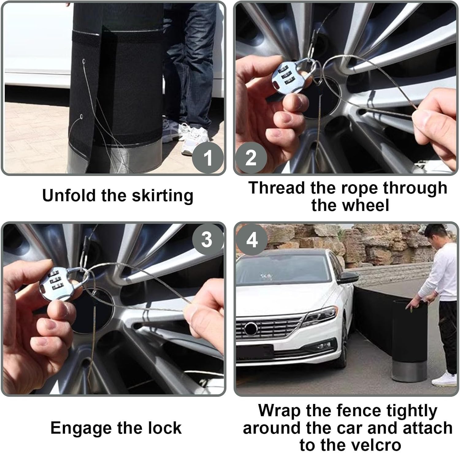 Mobile Home & RV Skirting - No Drill, Easy Install, All-Season Wind & Snow Proof Protective Cover with Thickened Underbelly & Storage Mesh Panel for Travel Trailers & 5th Wheels (30m/98ft, 80cm High)