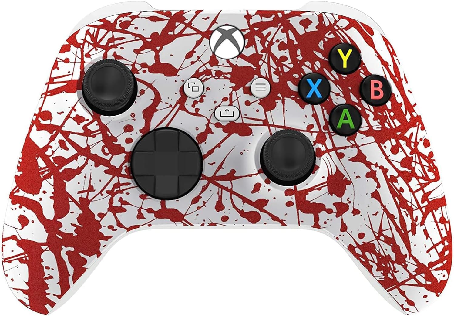 Custom Controllerzz Wireless Controller for Microsoft Xbox Series X/S & Xbox One - Custom Soft Touch Feel - Custom Xbox Series X/S Controller (X/S Blood Splatter)