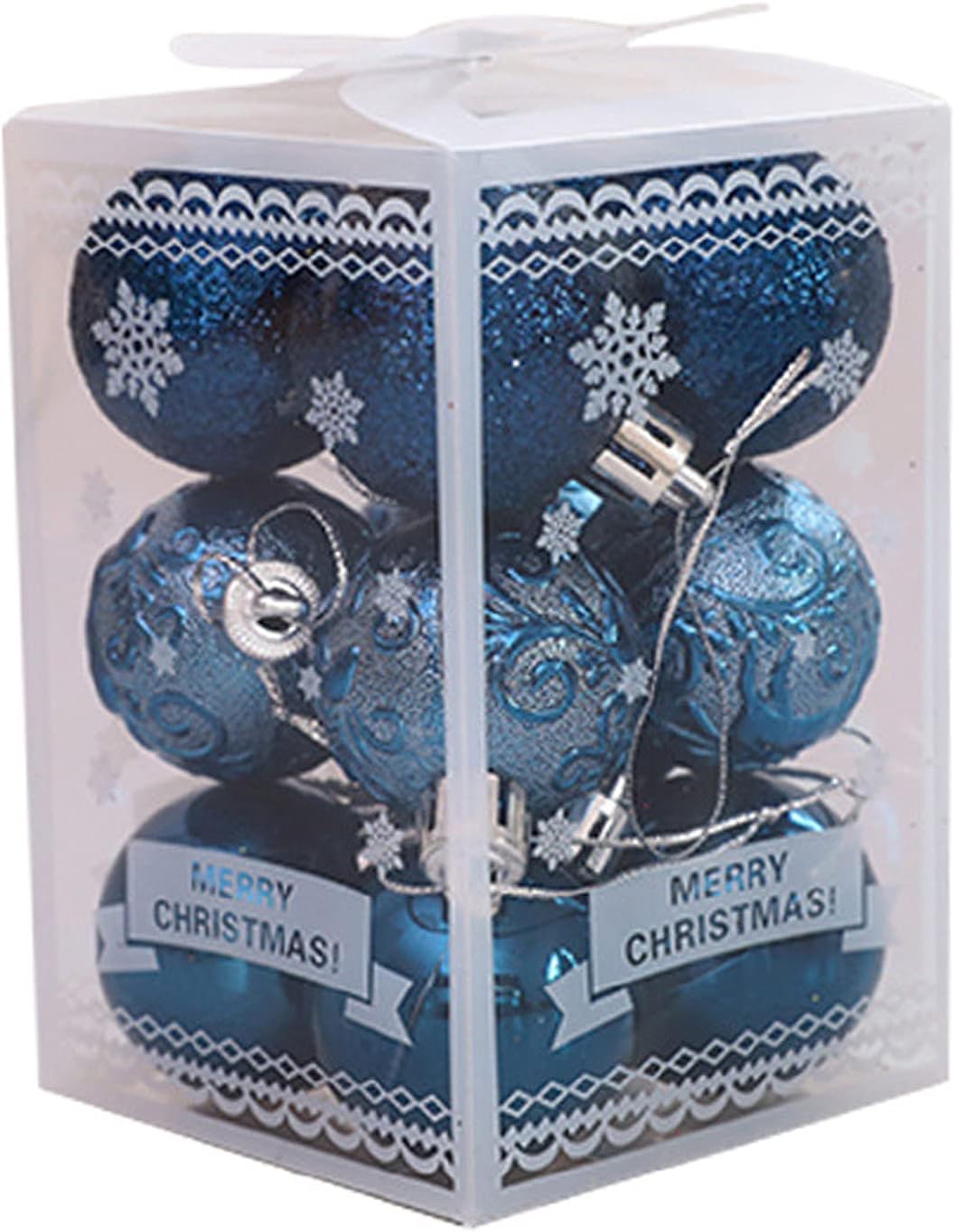 Christmas Baubles,12pcs 4cm Christmas Tree Decorations Baubles Set