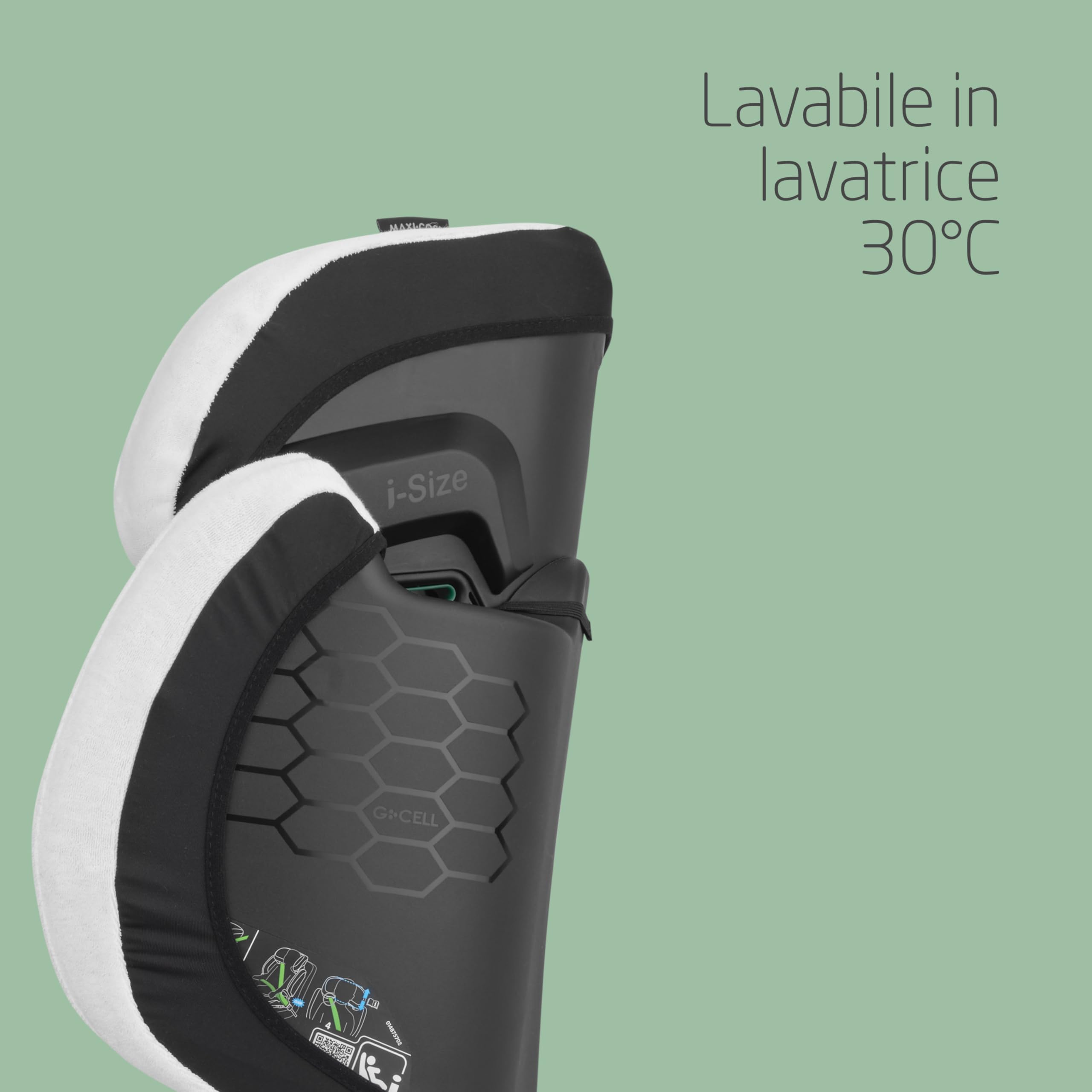 Maxi-Cosi Rivestimento Seggiolino Auto in Cotone Organico per RodiFix M i-Size/RodiFix R i-Size, Copri Seggiolino per Bambini, Morbido e Traspirante, Lavabile in Lavatrice, Natural White