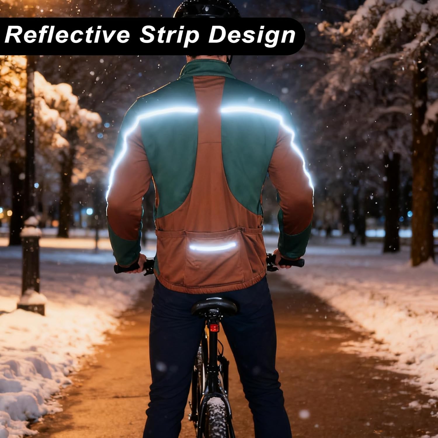 Winter Warm UP Thermal Cycling Jacket Windproof Waterproof Mens Running Mountain Biking Softshell Coat