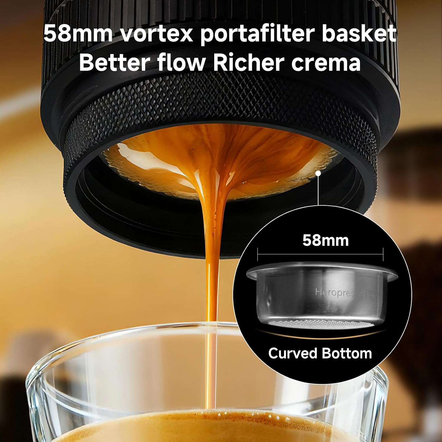 zeroHero Portable Espresso Machine 20Bar Pressure & USB-C Rechargeable for Rich Crema, Ideal for Travel, Camping, Office & Home with Self-Heating System