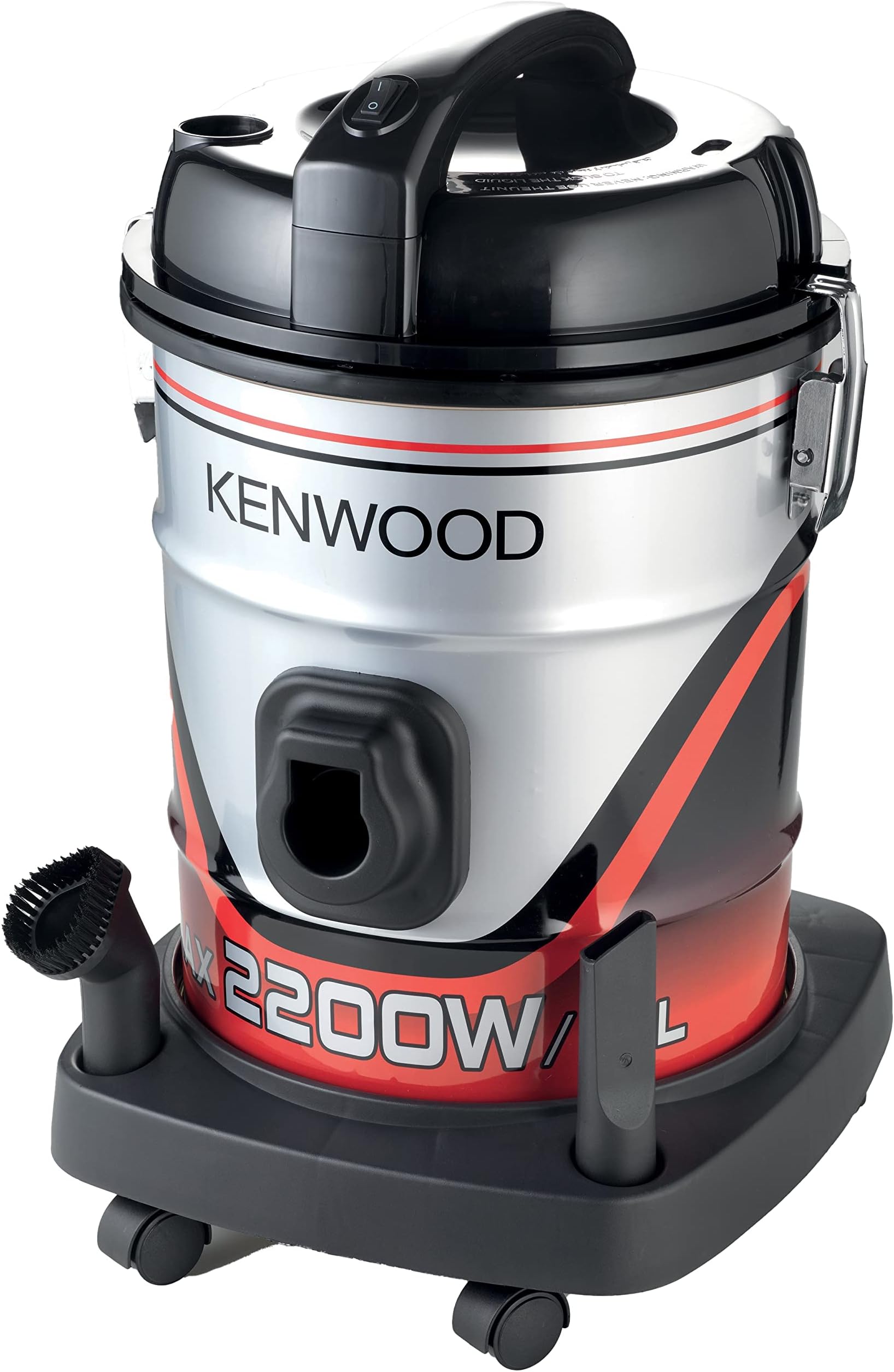 Drum Vacuum Cleaner 2200W 25L Tank Vacuum Cleaner With 8M Extra Long Power Cord, Removable & Washable Filter, Multi Surface For Home & Office Vdm60.000Br Multicolor