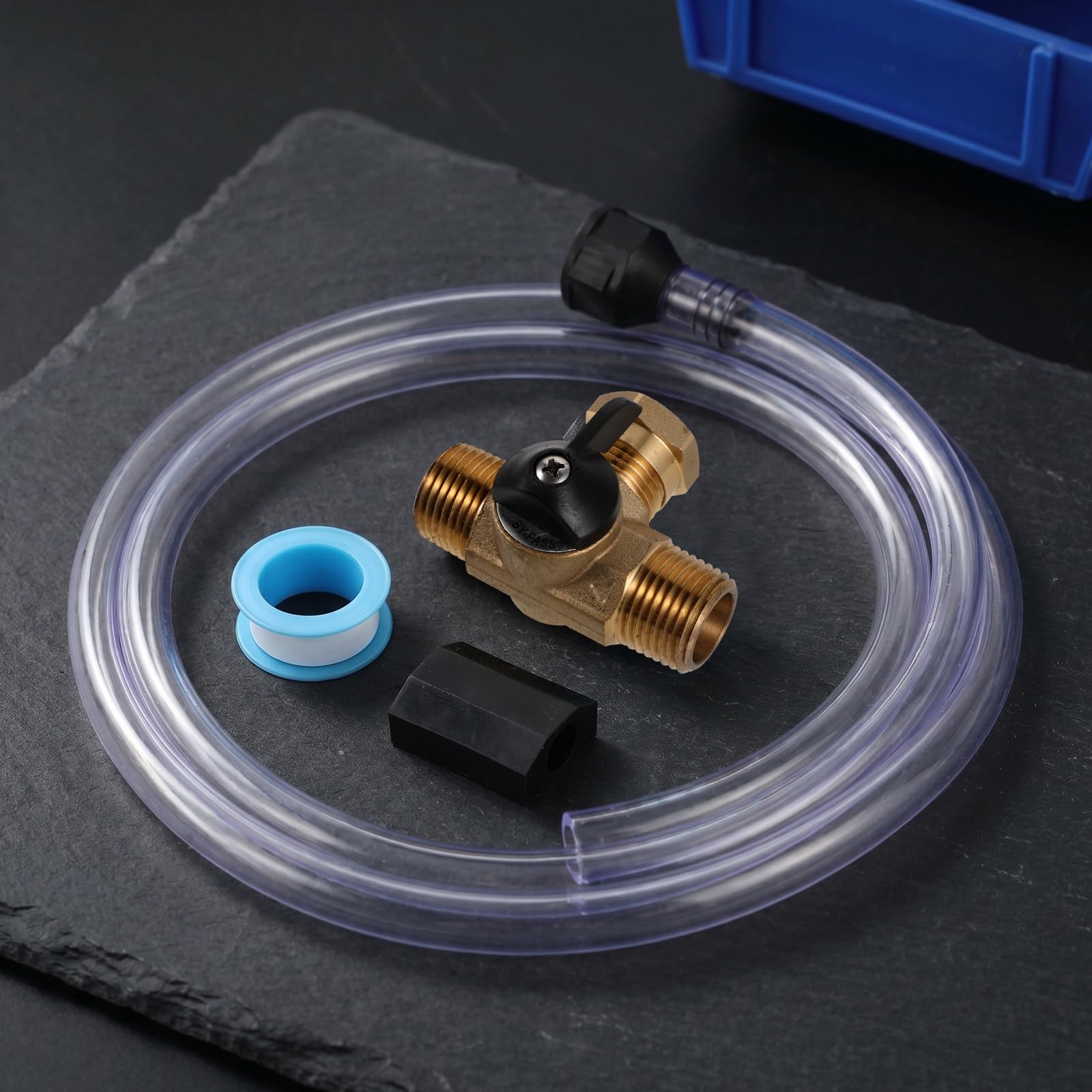 ibasenice 1 set di kit di conversione per pompa per camper, kit di svernamento - Accessori per camper, tubo flessibile di ricambio per scaldabagno, valvola antigelo in ottone per impianti idraulici di