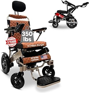 Auto Reclining Electric Wheelchair, 350 lbs Weight Capacity, 19 Miles Battery Range, Electric Wheelchairs