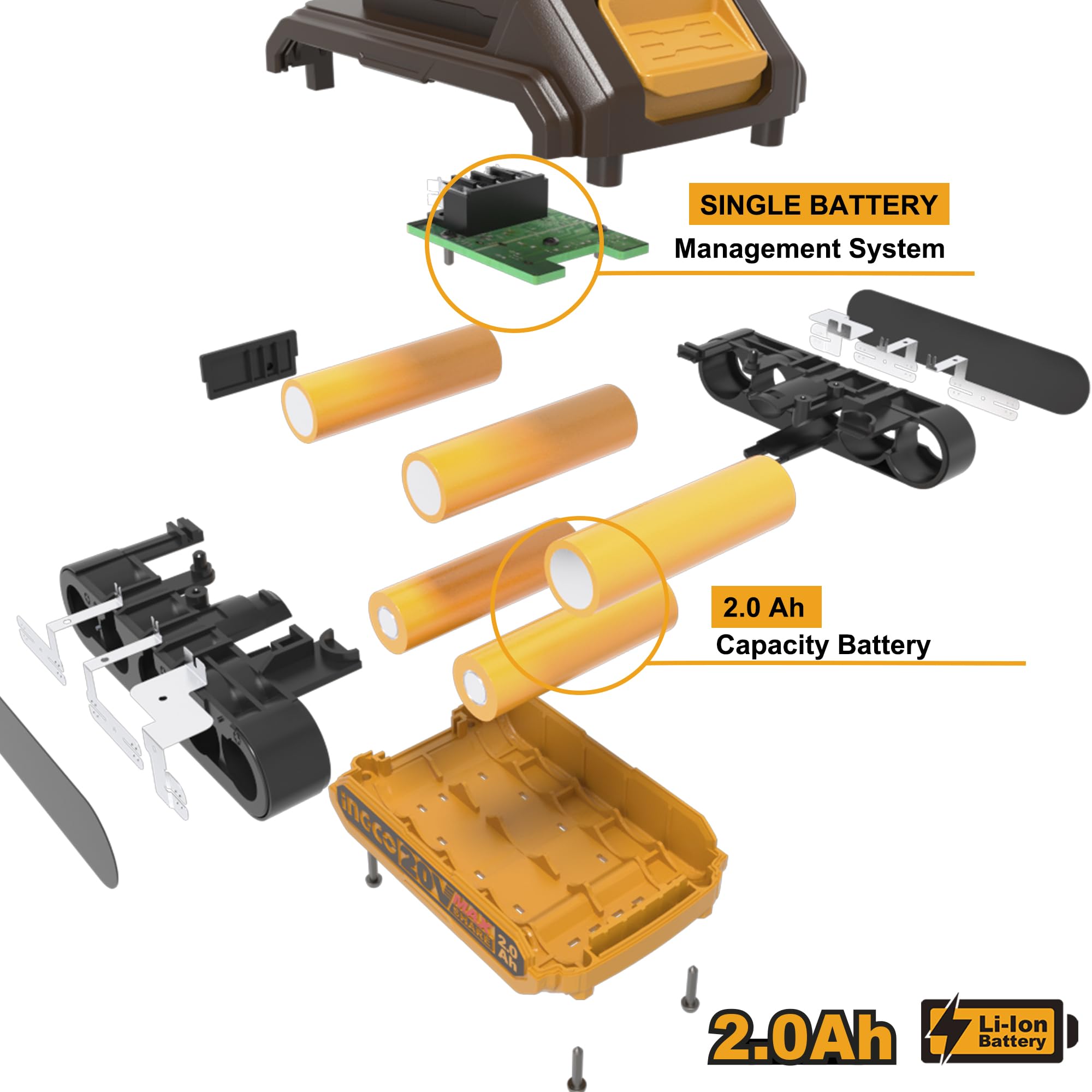 20V Lithium-Ion 8.0AH Battery Pack – Ithemba Marketing Solutions | Ingco Richards Bay | Ingco Shop Near Me | Ingco Store Near Me