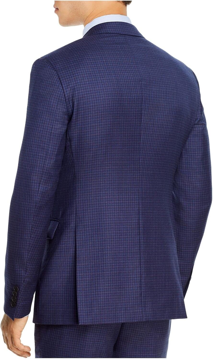 Theory Mens Bowery Blue Single Breasted, Extra Slim Fit Wool Blend Suit Separate Blazer Jacket 40R