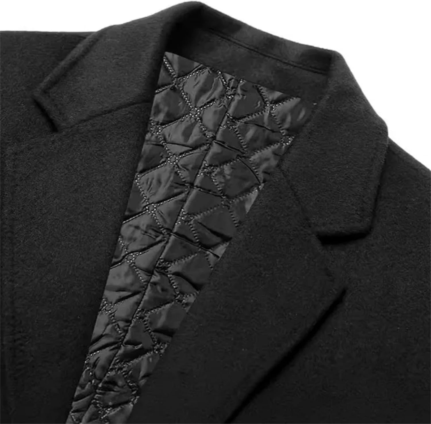 Men's Woolen Coat Business Casual Thickened Warm Wool Jacket Slim Trench Overcoat