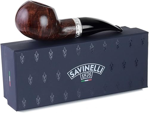 Miniatura 1 de Trevi Savinelli - Pipa de tabaco  Tubo de tallo recto de madera de brezo mediterráneo, pipa de tabaco hecha a mano, pipa de tabaco ligera y pequeña,