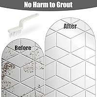 Vista 5 de 4 cepillos limpiadores de lechada, cepillo de limpieza de cerdas rígidas en forma de V, herramienta de limpieza para suelos de azulejos, pistas