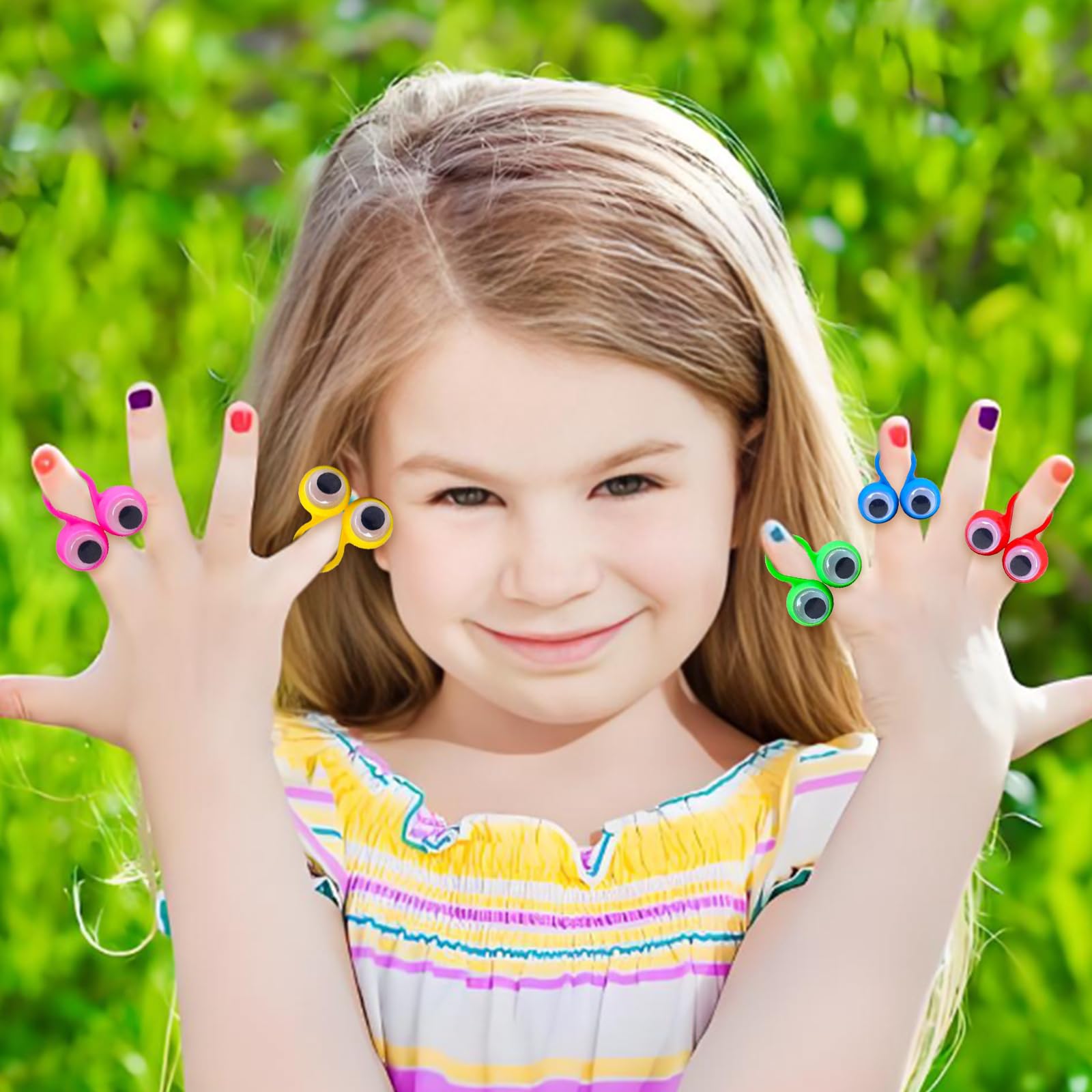 TENGWA Ojos para Dedos 100 Piezas Marionetas de Dedo para Bebés y Niños Juguetes de Marionetas de Dibujos Animados para Niños Detalles Fiesta Rellenos de Bolsas de Fiesta y Calcetines — view 7