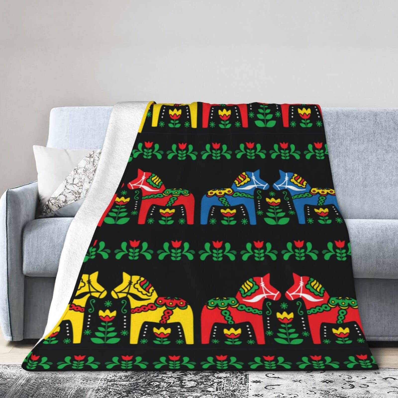 Couverture polaire en microfibre Runner douce et légère pour lit et canapé