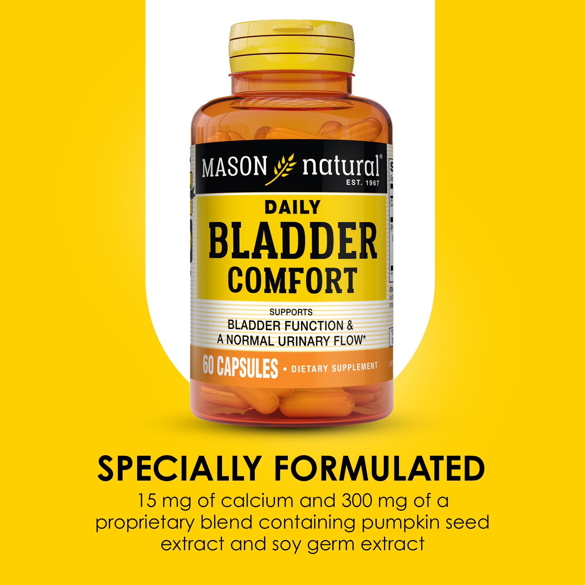 MASON NATURAL Daily Bladder Comfort, 30-Day Supply with Calcium, Pumpkin Seed...