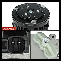 Vista 9 de A-Premium Compresor de CA con embrague compatible con Ford Mustang 4.0L 2007-2010, con compresor FS18, 6 ranuras