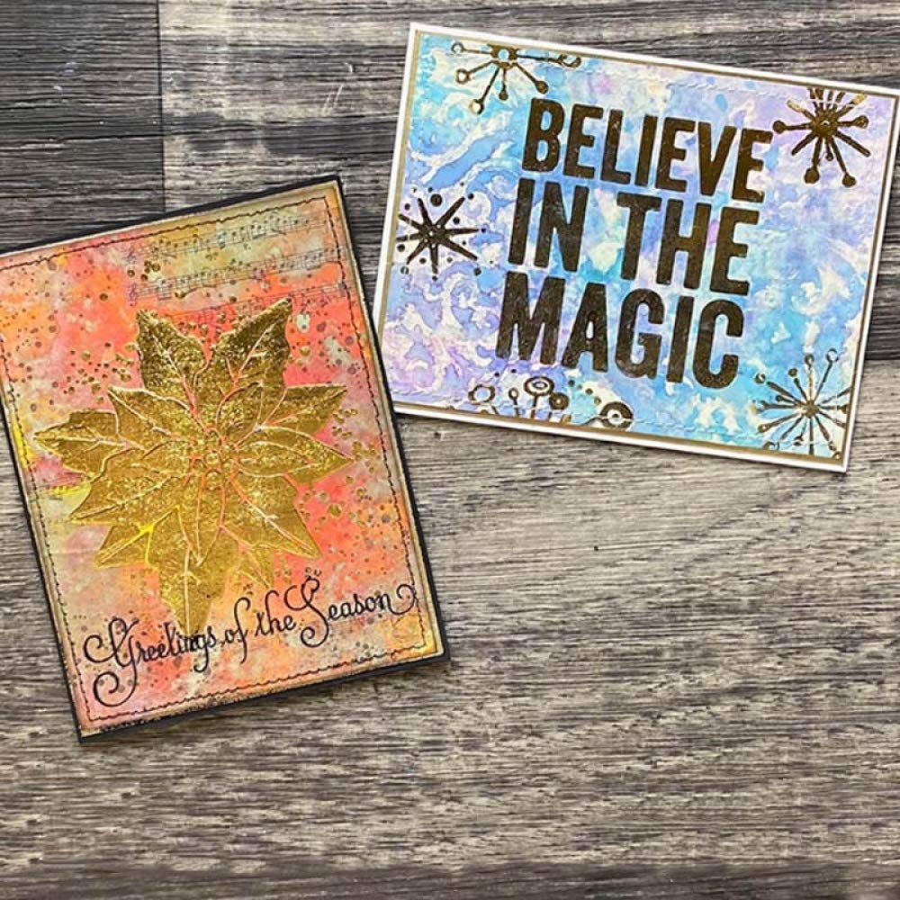 Briartw Timbro in gomma trasparente con scritta Merry Christmas per la creazione di biglietti, con scritta in lingua inglese Blessings Peace Love, per fai da te, scrapbooking, goffratura