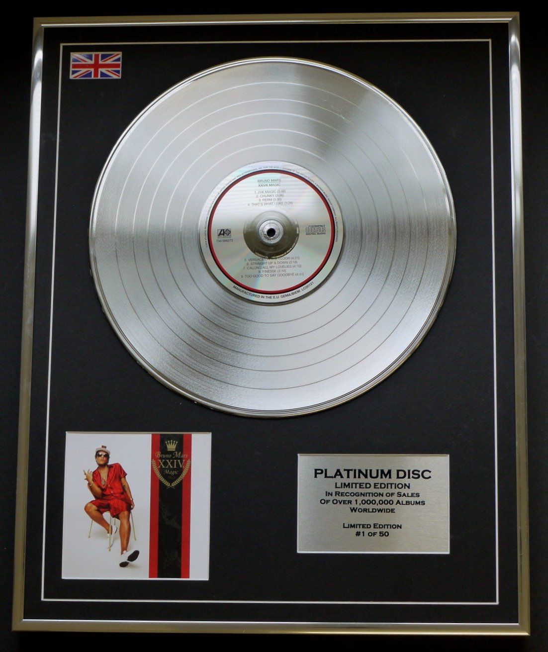 Bruno Mars/LTD Edition CD Platin-Disc, 24 K Magic