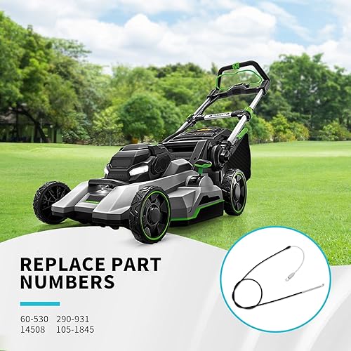 Miniatura 5 de Cable de control de tracción de repuesto 105-1845 compatible con cortadoras de césped autopropulsadas Toro Recycler de 22 pulgadas 20005, 20007,