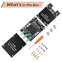 Vista 6 de ZK-1002T Placa amplificadora Bluetooth, placa amplificadora de 100W+100W de 2.0 canales con control de agudos/graves, DC 12-24V, entradas Bluetooth