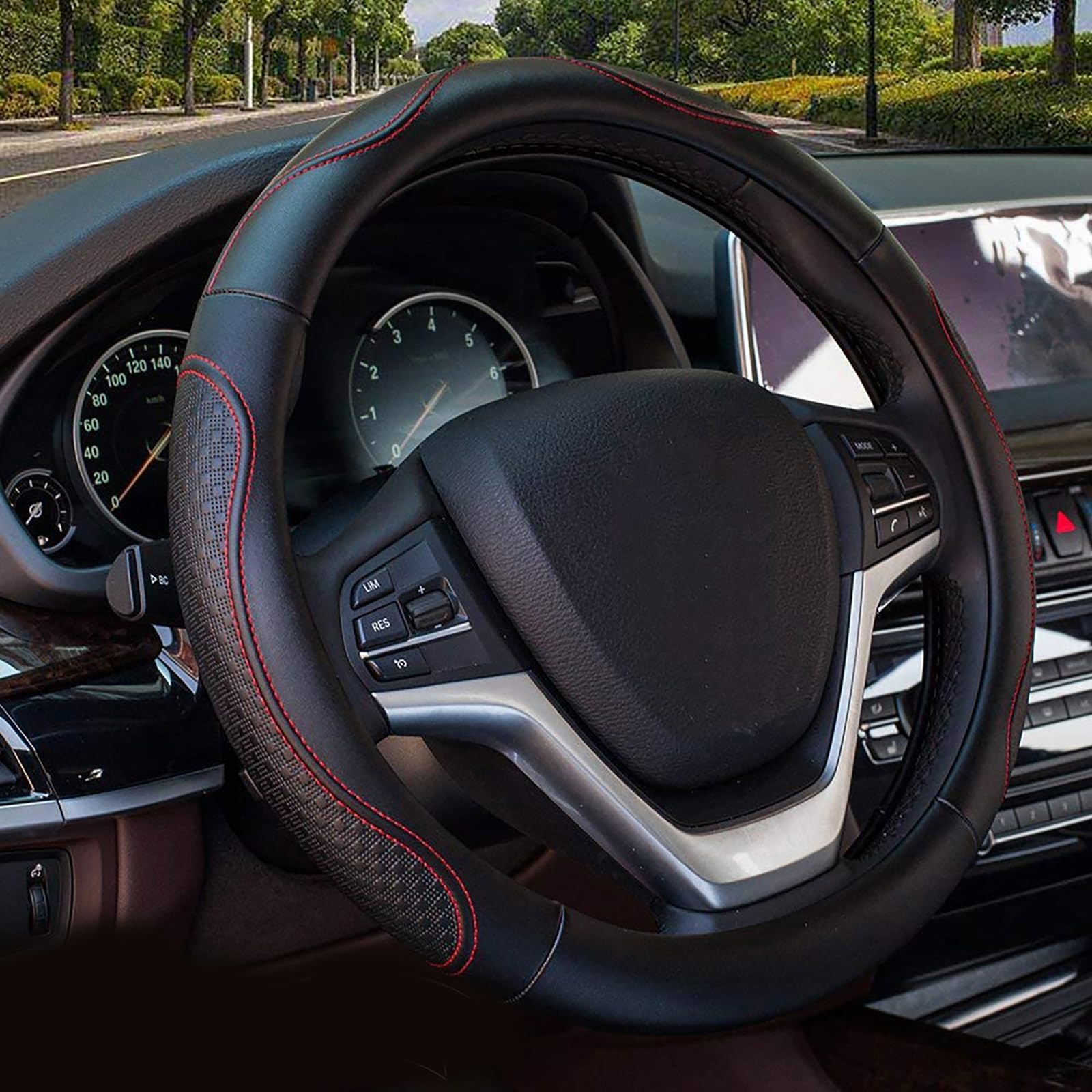 High End Genuine Leather Carbon Fiber Hybrid Look 14.5 Inch