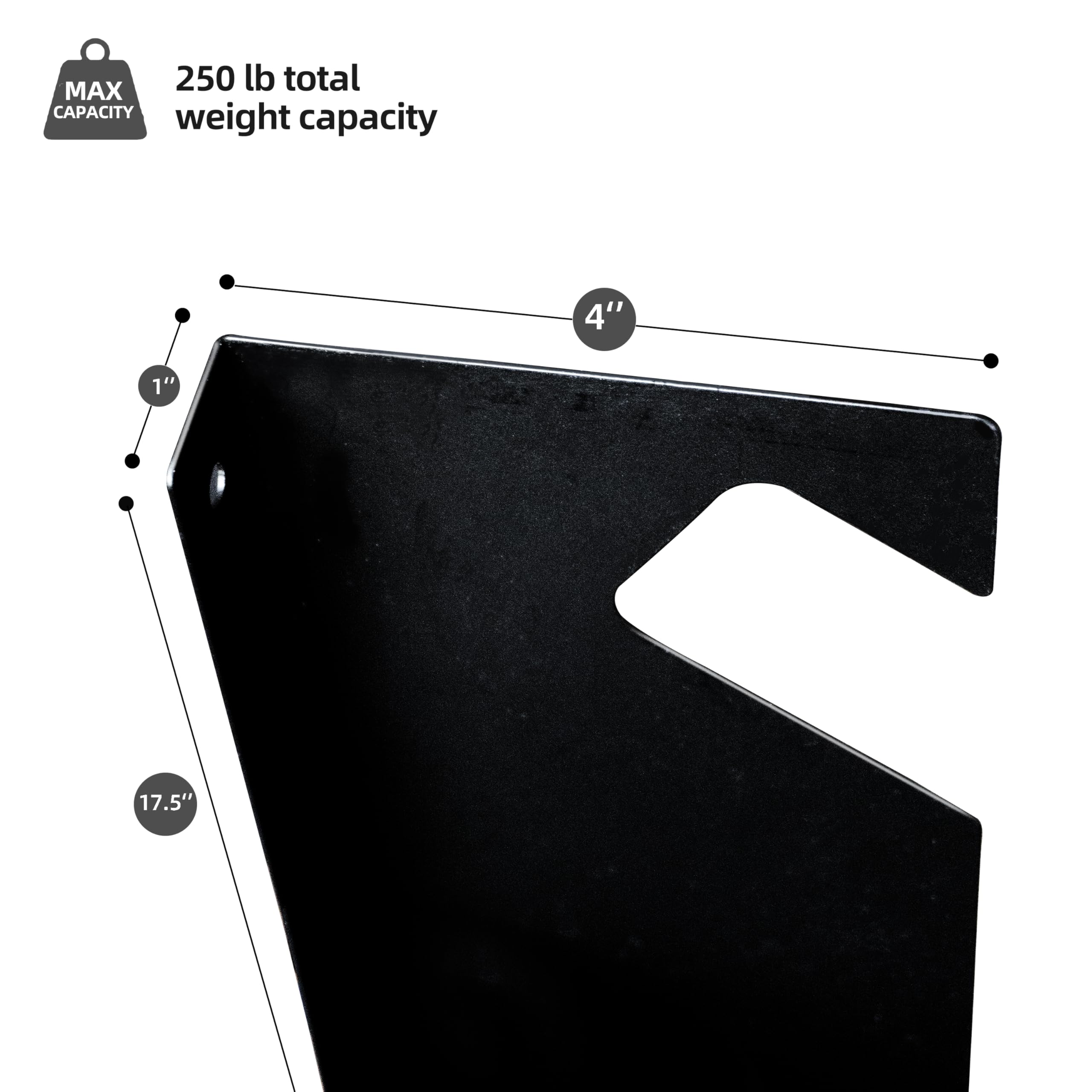 CZWL&HG Support mural pour outils de garage – Support en acier massif robuste pour pelles, râteaux, outils à long manche – Abri de jardin horizontal pouvant supporter 113,4 kg avec supports