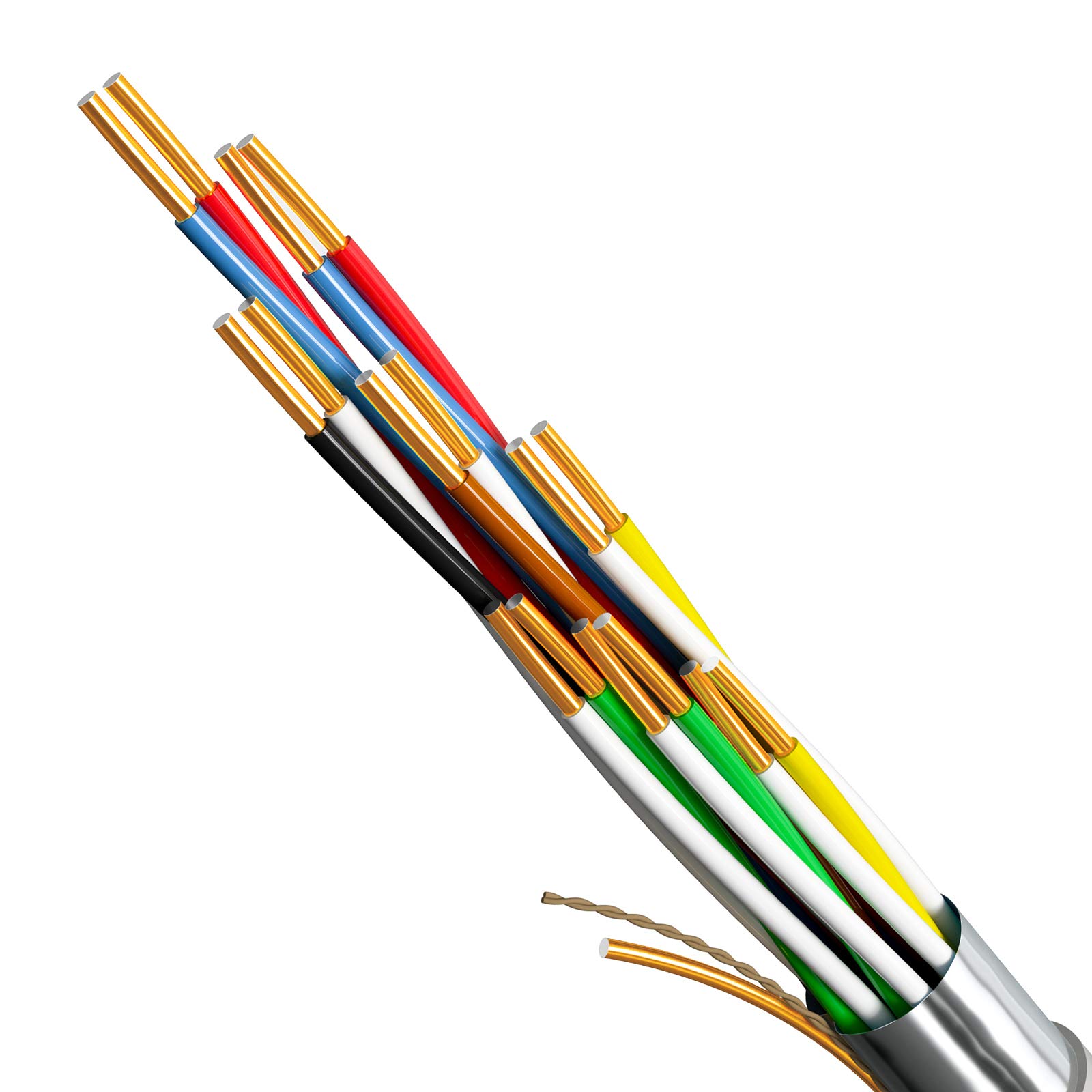 HB - Cable telefónico digital (100 m, 8 x 2 x 0,6 J-Y(ST) y 16 cables de teléfono)