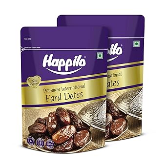 Happilo Premium Natural Fard Dates 500g (Pack of 2) | Khajur, Khajoor | Dry Fruits | Dates in Fresh | Healthy Snacks | Dry Dates | Nutrient Rich | Wholesome Snack