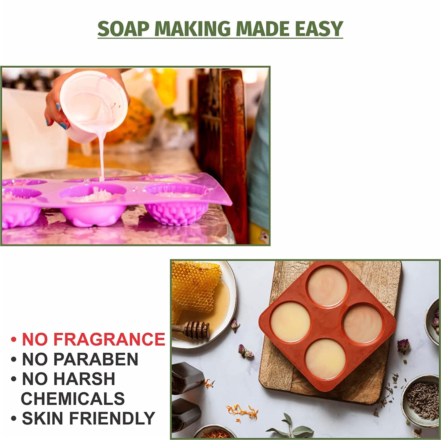 jilra Melt and Pour Soap Base, Charcoal, 1 kg 2