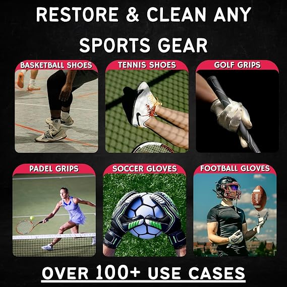 PowerGrip Multi-Sport Grip Restorer + Cleaner for Basketball, Football, Soccer & Goalie Gloves, Golf Grips