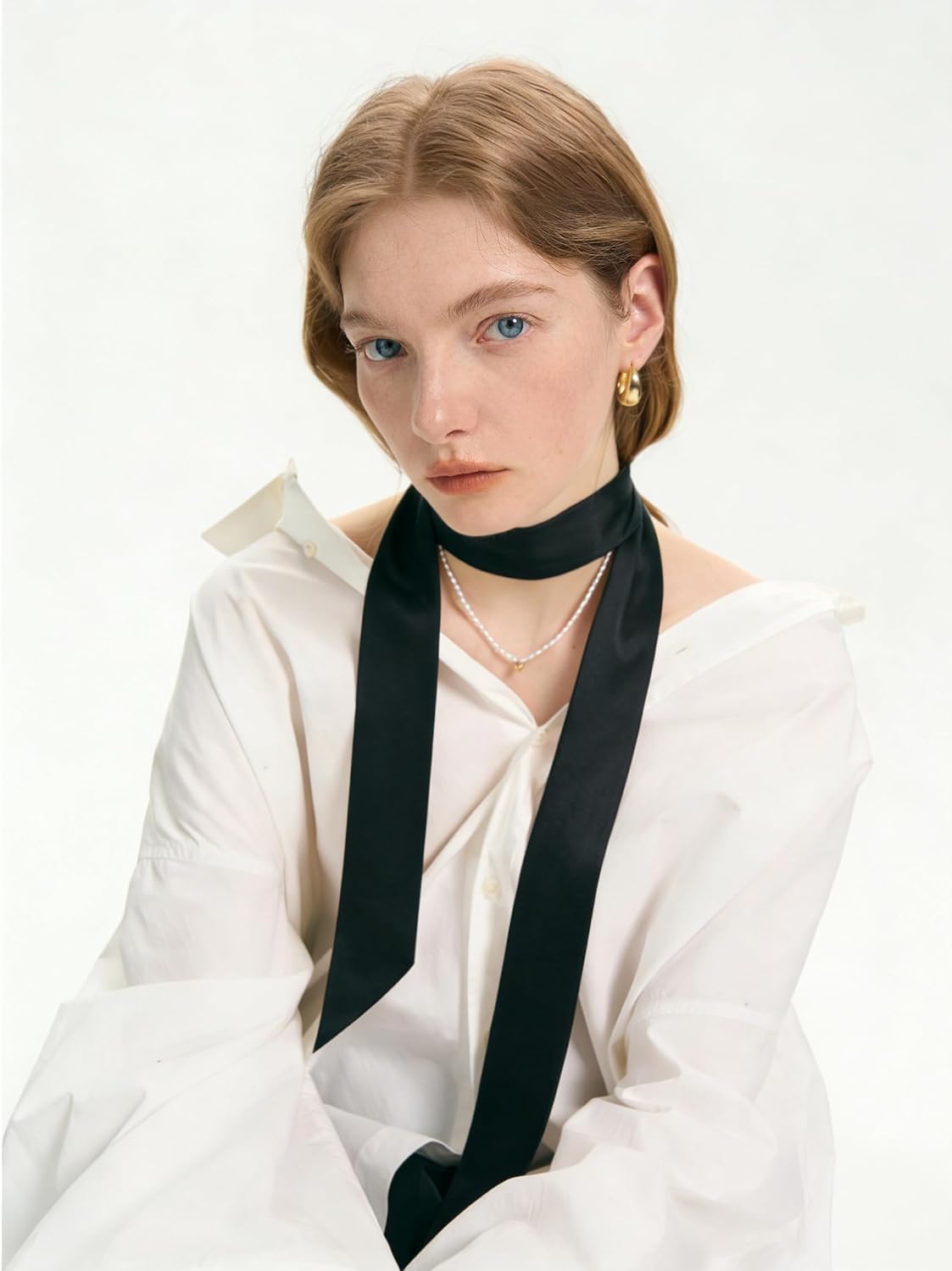 Orose 100% Mulberry Silk Luxurious Neck Scarf Headband and Hair Bandana for Women and Girls,Head Scarves, Handbags Scarf