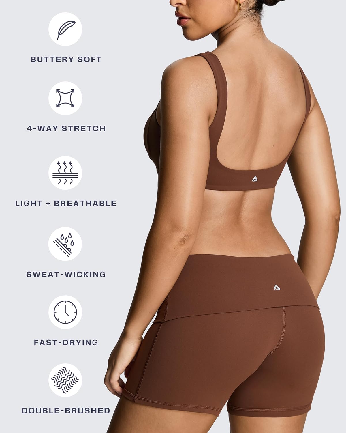 Aoxjox Women's Workout Sports Bras Fitness Training Gym Athlenza Twist Low Impact Bra Lumastretch™ Yoga Crop Tank - Image 5