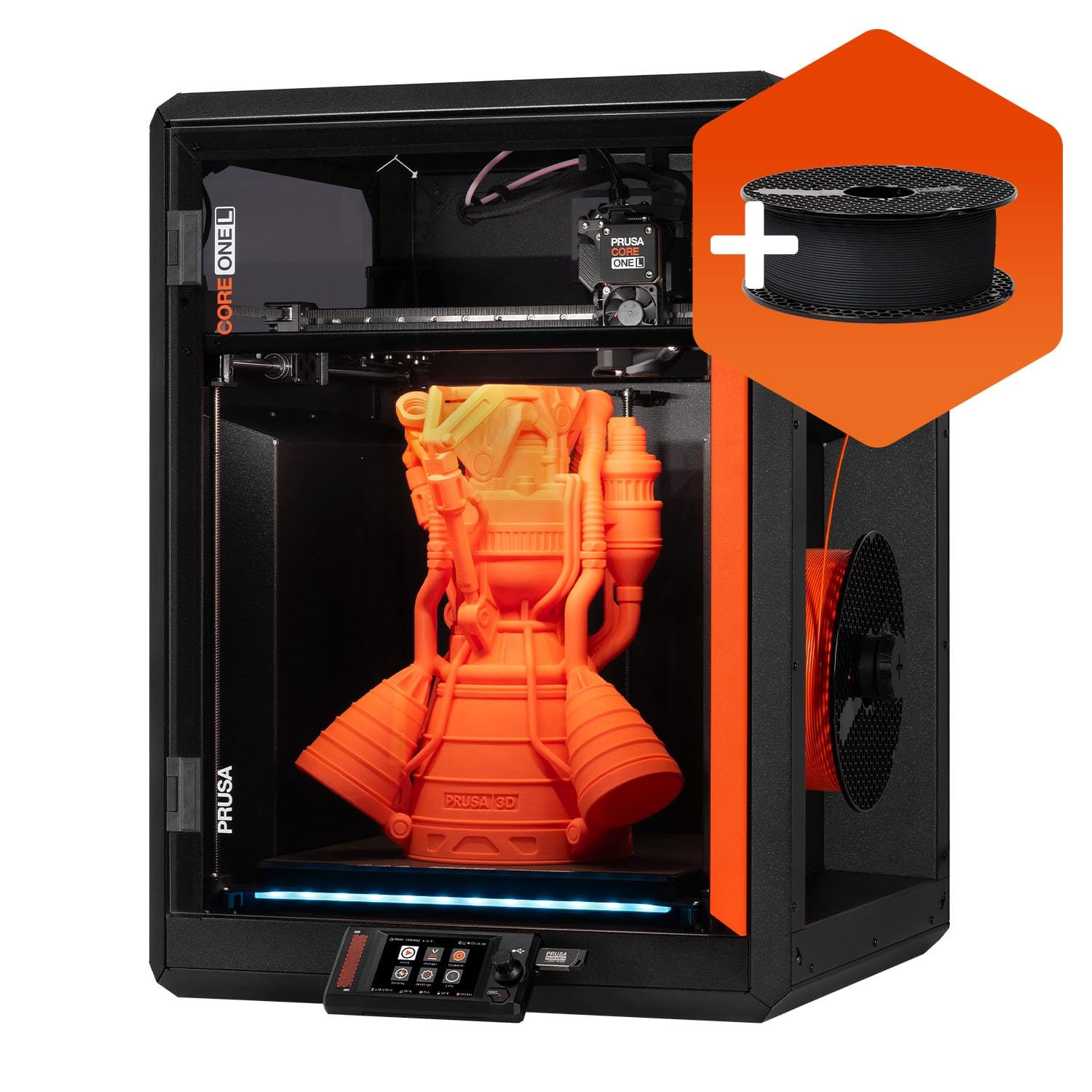 Original Prusa 3D-Drucker CORE One L – CoreXY High-Speed Großformat Profi | Beheizte 60°C Kammer – Inkl.Auspacken&Drucken – Privacy Offline-Modus – Für Business&Home – Warp-frei 30x30x33cm, Made in EU
