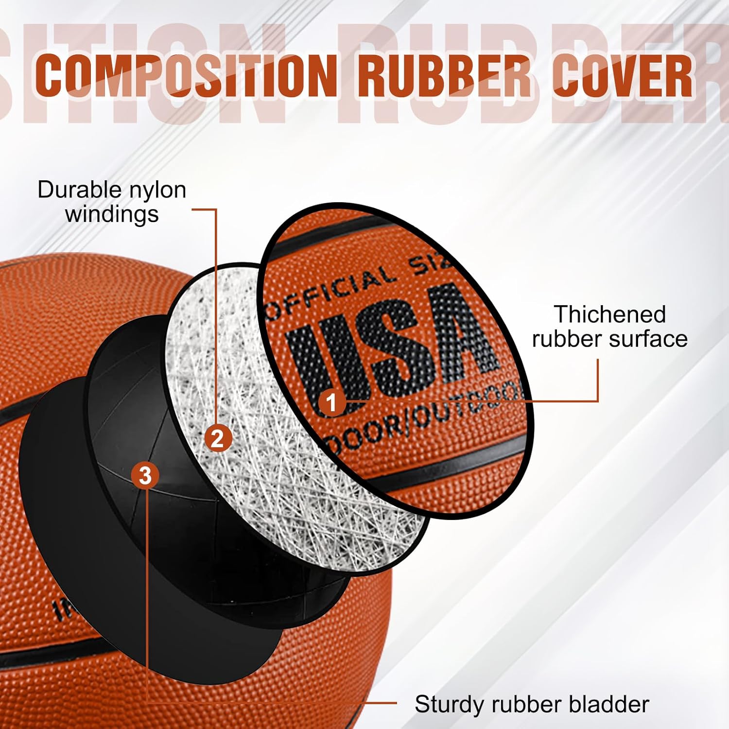 HyDren 12 Pcs Basketballs Bulk with Pump for Men Adults Youth Deflated Basketball for Outside Sport Donation Supplies Machine Stitched Ball