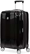 SwissGear 7786 Hardside Expandable Luggage with Spinner Wheels, Black, Carry-On 20-Inch