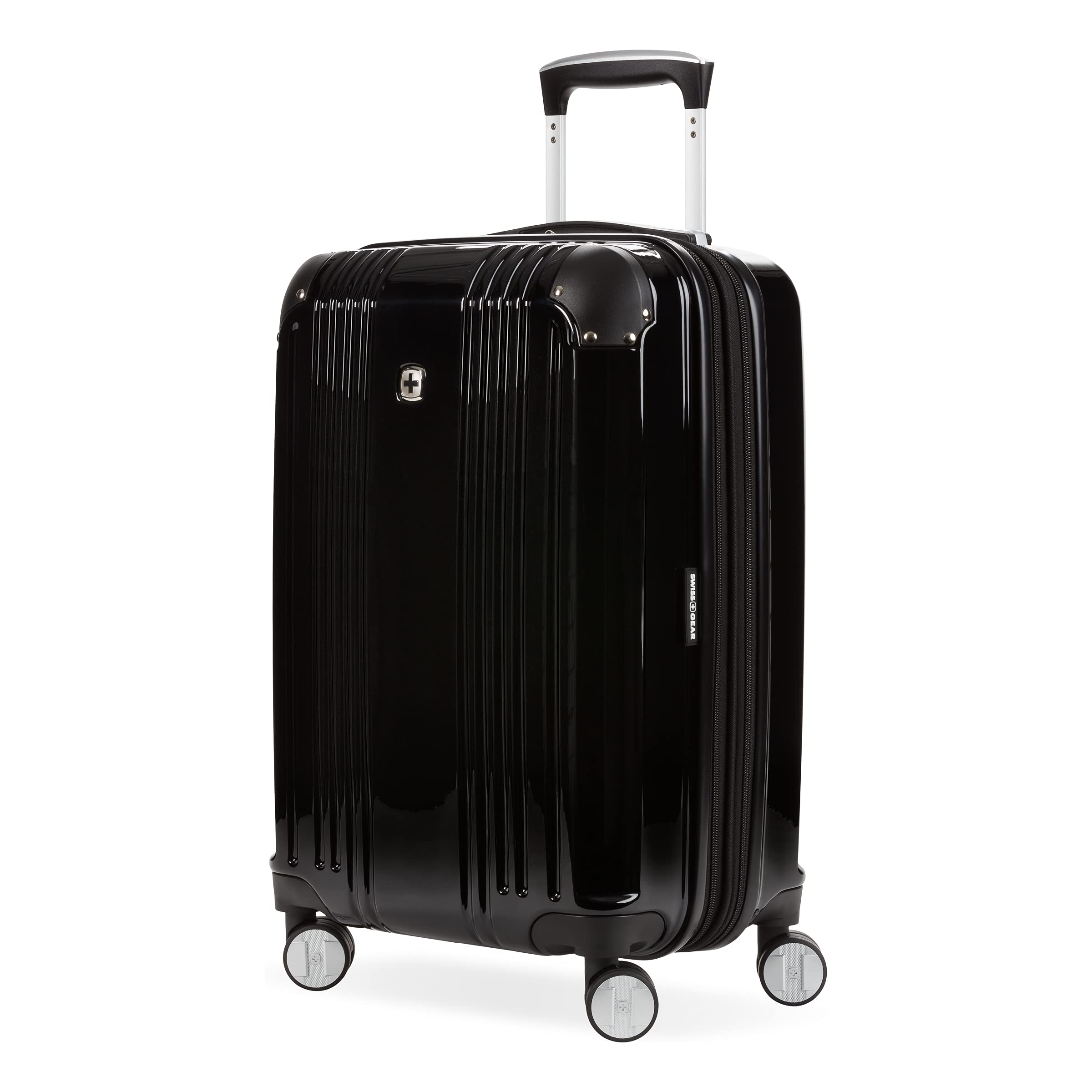 SwissGear 7786 Hardside Expandable Luggage with Spinner Wheels, Black, Carry-On 20-Inch